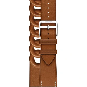 Ремешок Apple Fauve Barenia Gourmette Double Tour для Apple Watch Hermes 38mm, 40mm, 41mm (MKFV3)