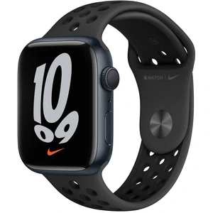 Смарт-годинник Apple Watch Nike Series 7 GPS 41mm Midnight Aluminum Case With Anthracite/Black Nike Sport Band (MKN43)