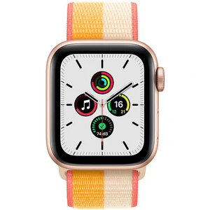 Смарт-годинник Apple Watch SE GPS + Cellular 40mm Gold Aluminum Case with Maize/White Sport Loop (MKQP3)