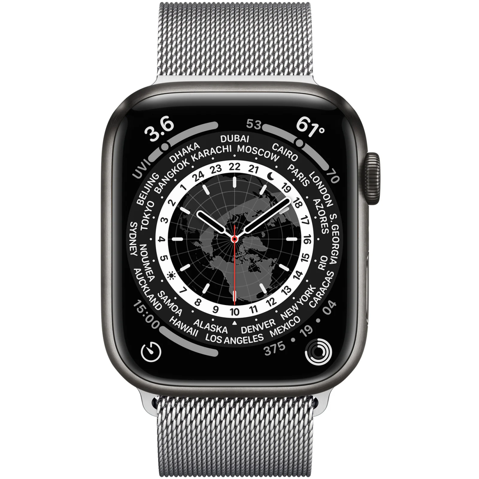 Смарт-часы Apple Watch Edition Series 7 GPS + Cellular 45mm Space Black Titanium Case with Silver Milanese Loop (ML8V3, ML783)