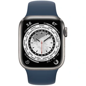 Смарт-годинник Apple Watch Edition Series 7 GPS + Cellular 45mm Titanium Case with Abyss Blue Sport Band (ML8W3, MKUW3)