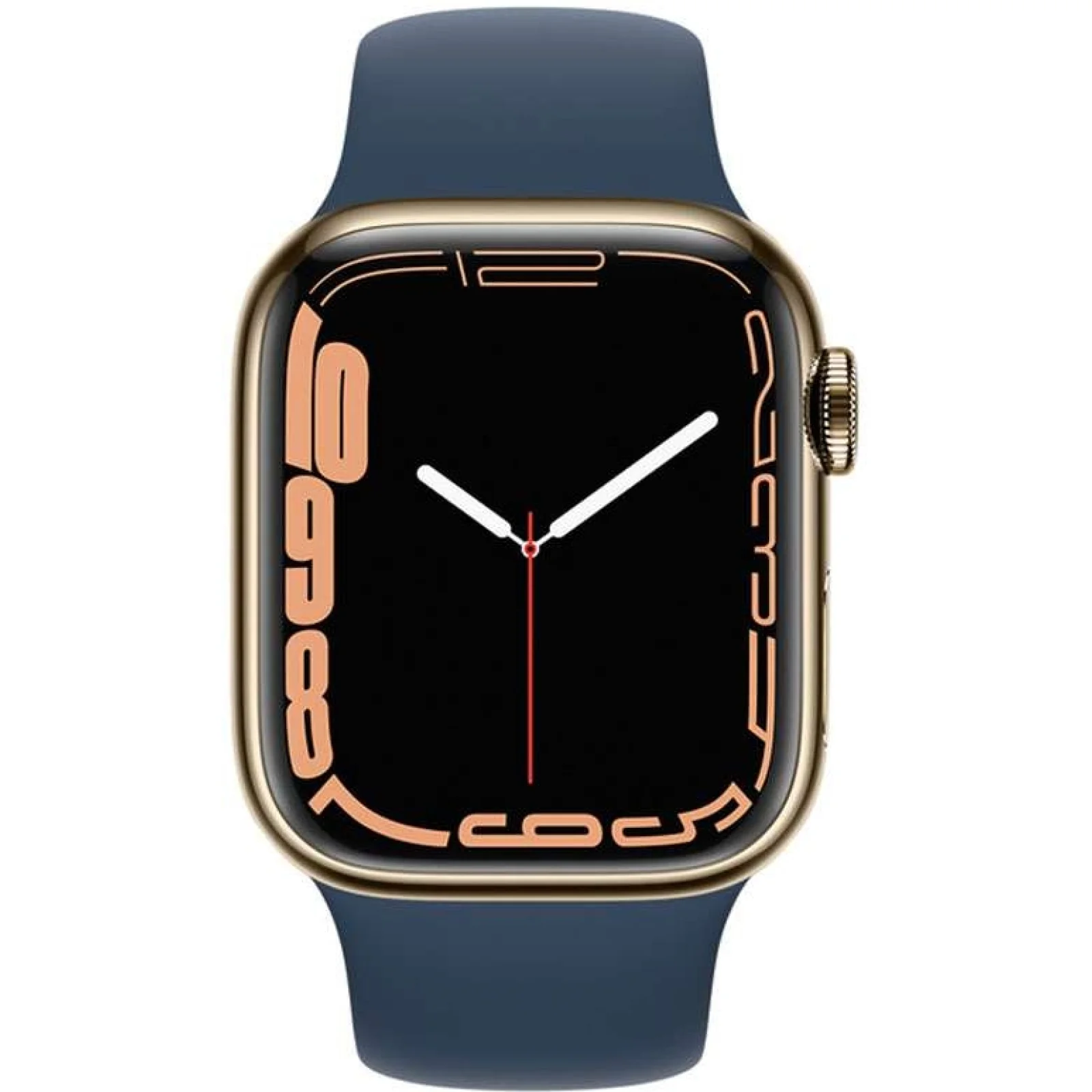 Смарт-годинник Apple Watch Series 7 GPS + Cellular 41mm Gold Stainless Steel Case with Abyss Blue Sport Band (MN9K3)