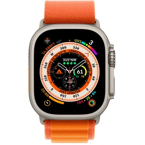 Смарт-годинник Apple Watch Ultra GPS + Cellular 49mm Titanium Case with Orange Alpine Loop Large (MQEV3/MQFM3)