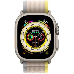 Смарт-часы Apple Watch Ultra GPS + Cellular 49mm Titanium Case with Yellow/Beige Trail Loop S/M (MNHD3/MNHK3)