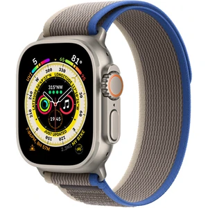 Смарт-годинник Apple Watch Ultra GPS + Cellular 49mm Titanium Case with Blue/Gray Trail Loop S/M (MNHE3/MNHL3)