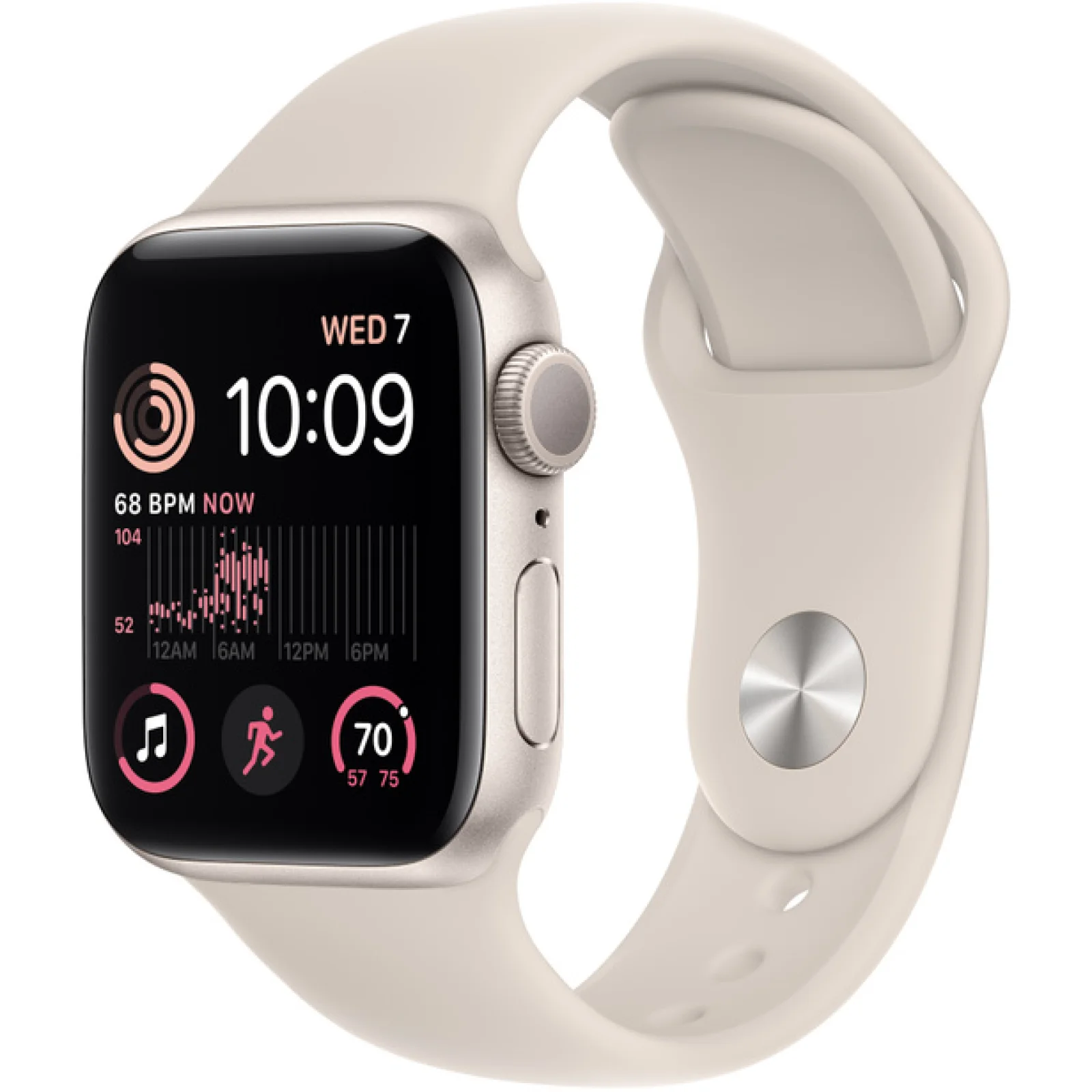 Смарт-годинник Apple Watch SE 2 GPS 44mm Starlight Aluminum Case with Starlight Sport Band (MNJX3)