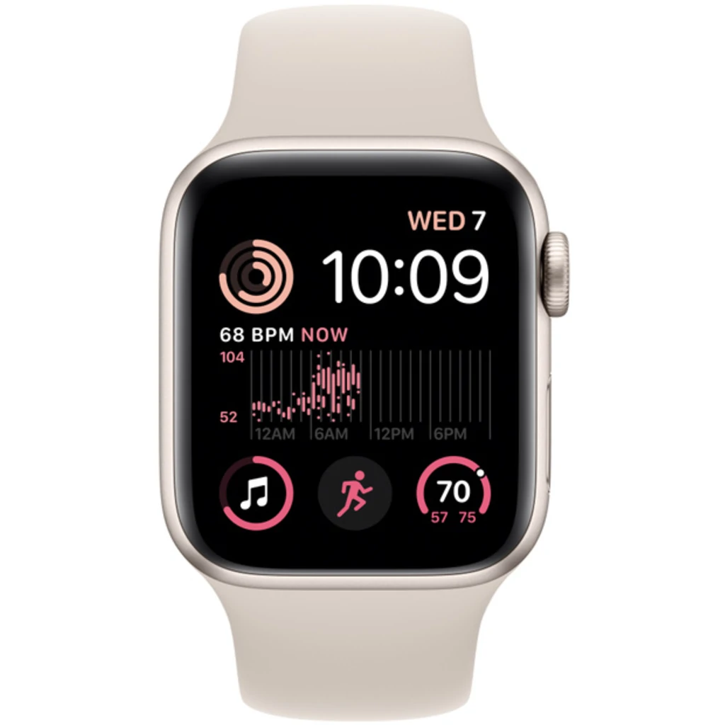 Смарт-часы Apple Watch SE 2 GPS 40mm Starlight Aluminum Case with Starlight Sport Band S/M (MNT33)