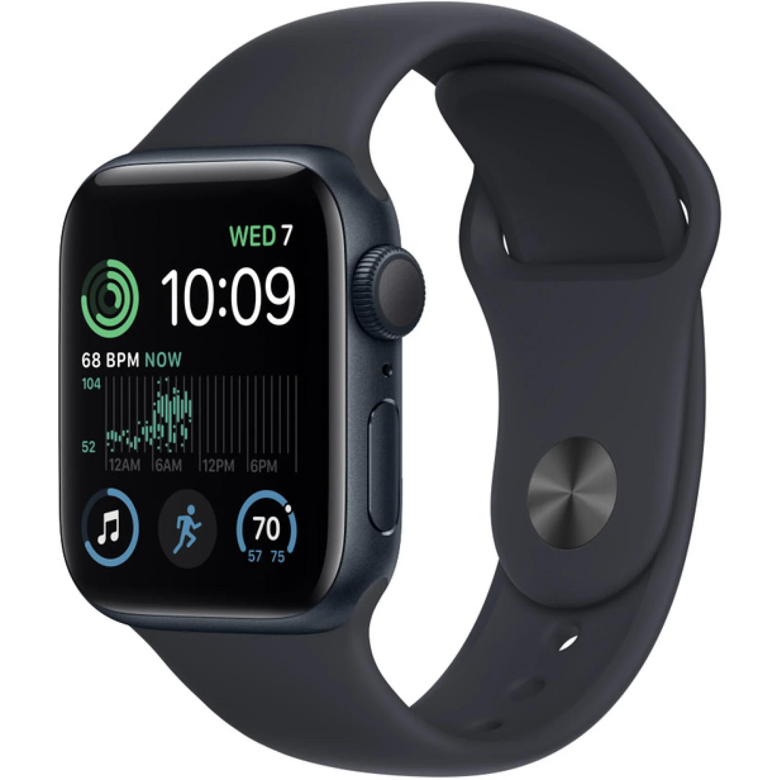 Смарт-годинник Apple Watch SE 2 GPS 40mm Midnight Aluminum Case with Midnight Sport Band S/M (MNT73)