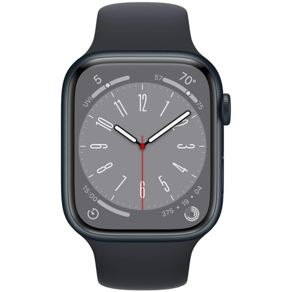 Смарт-годинник Apple Watch Series 8 GPS + Cellular 45mm Midnight Aluminum Case with Midnight Sport Band M/L (MNVL3)