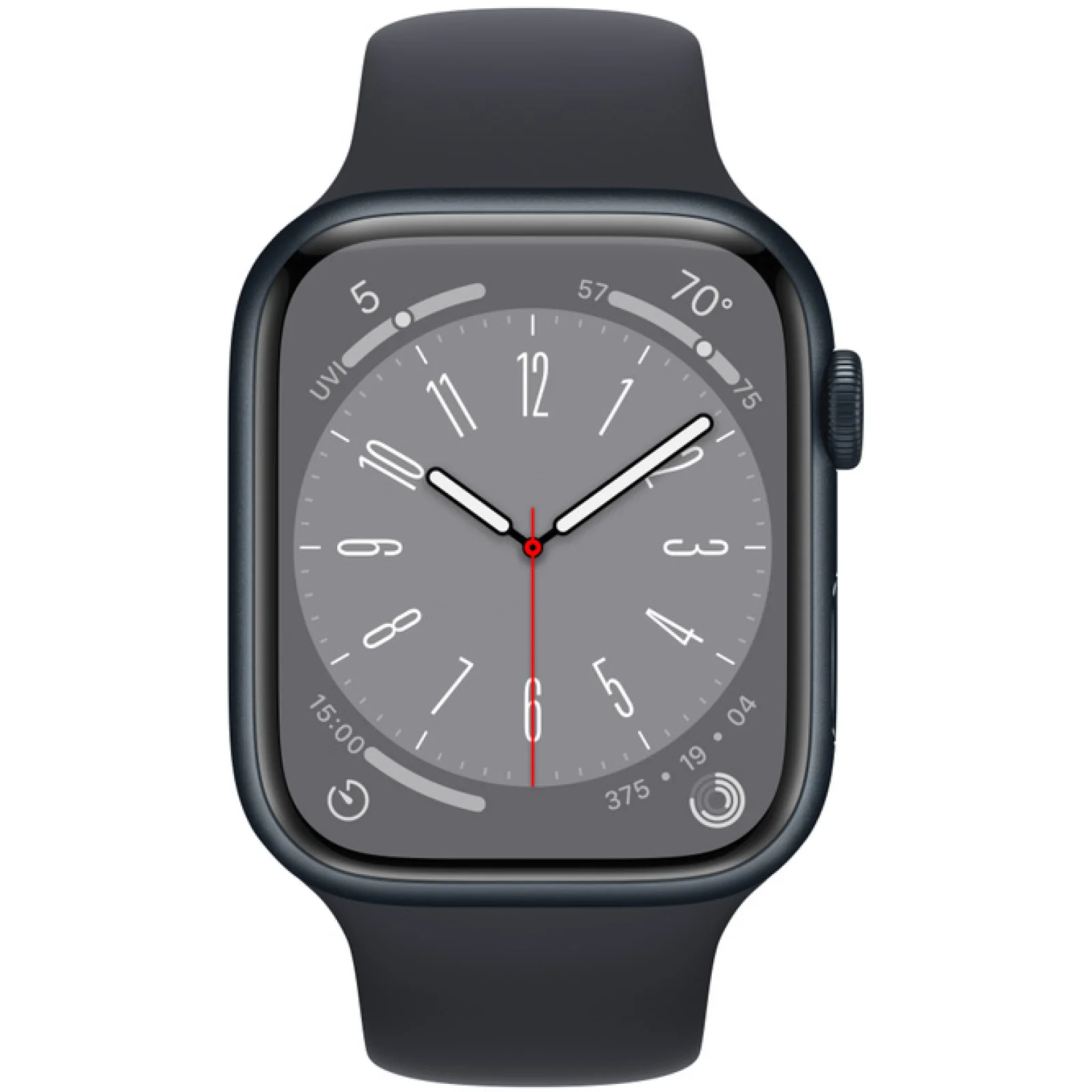 Смарт-годинник Apple Watch Series 8 GPS + Cellular 45mm Midnight Aluminum Case with Midnight Sport Band M/L (MNVL3)