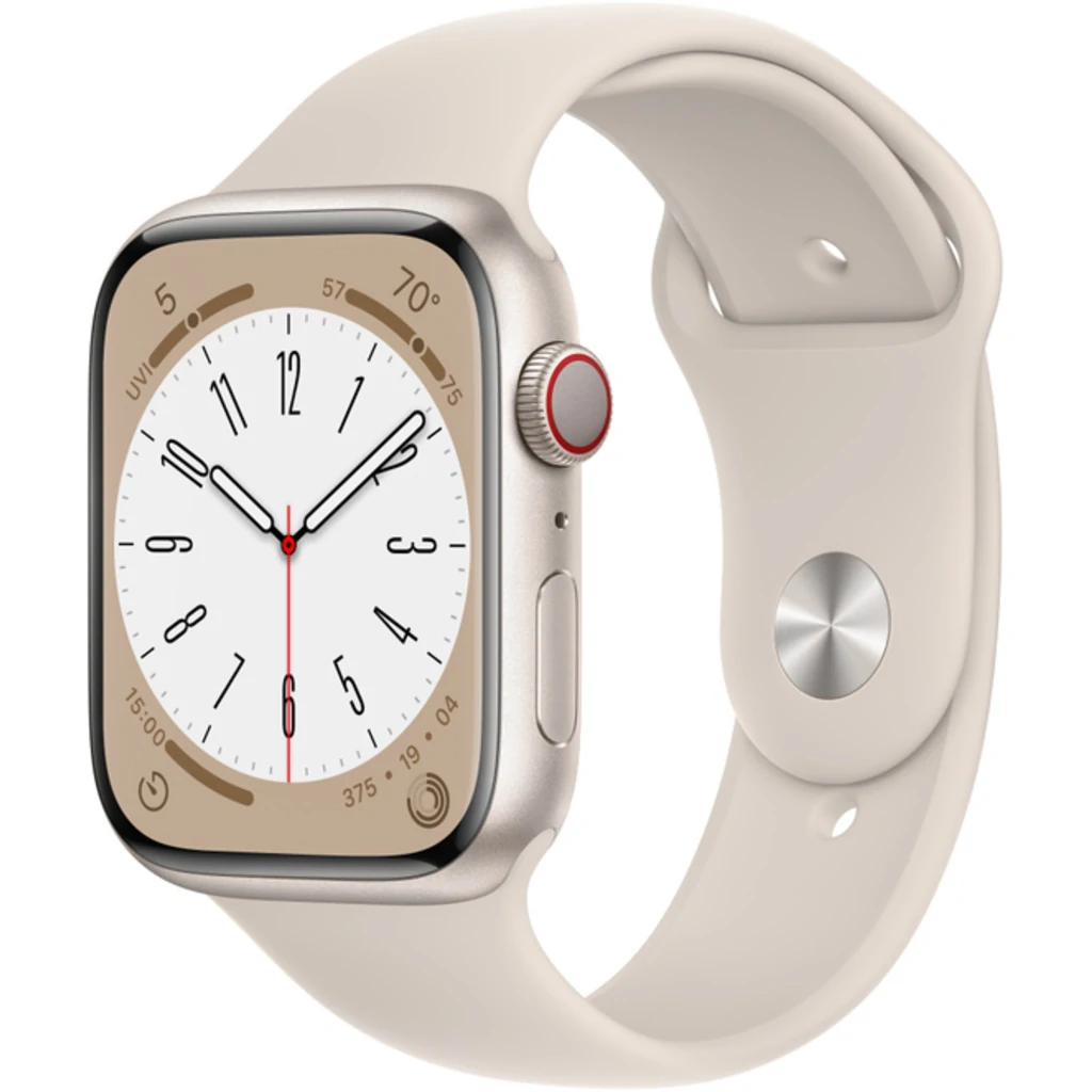 Смарт-годинник Apple Watch Series 8 GPS + Cellular 41mm Starlight Aluminum Case with Starlight Sport Band (MNHY3)
