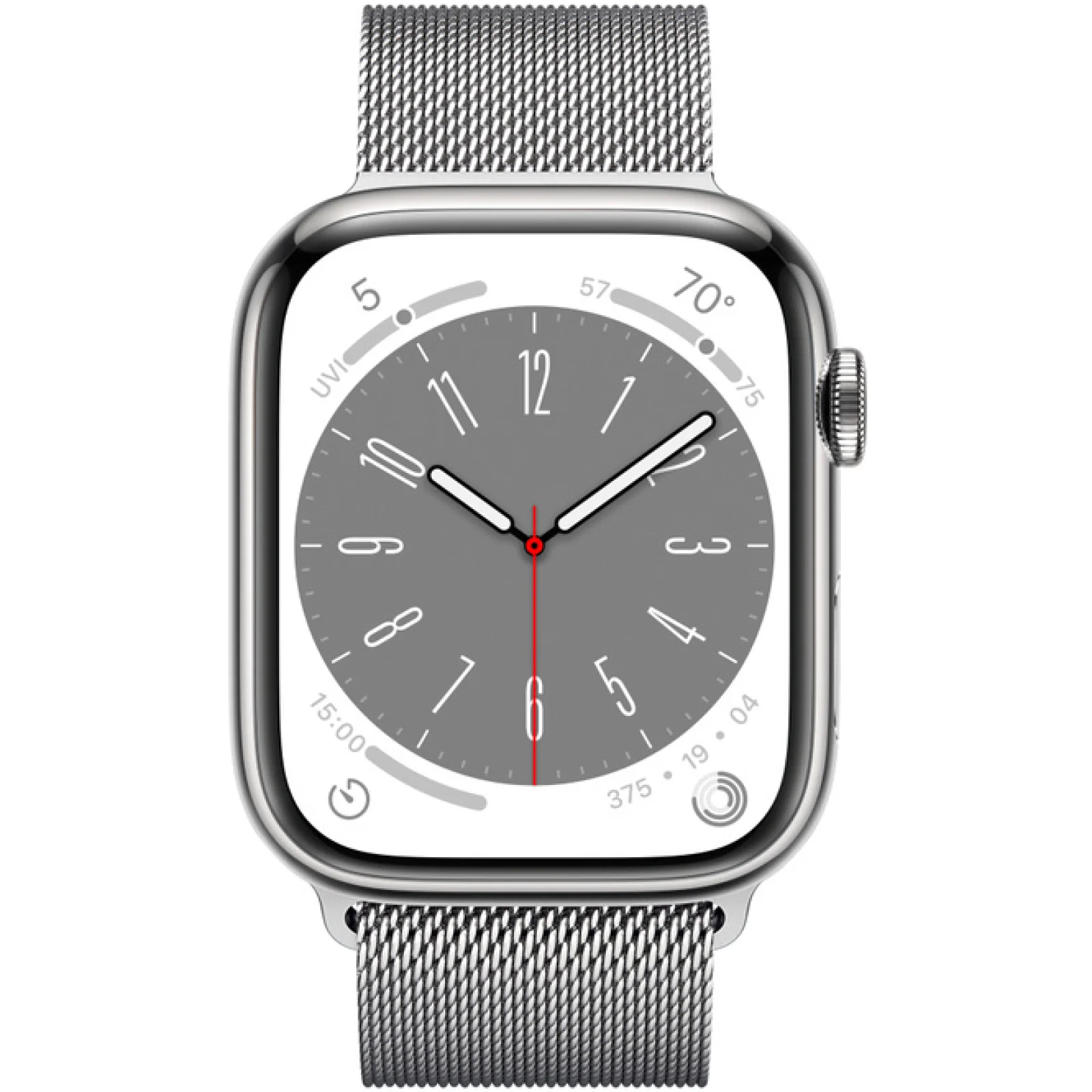 Смарт-часы Apple Watch Series 8 GPS + Cellular 41mm Silver Stainless Steel Case with Silver Milanese Loop (MNJ73/MNJ83)