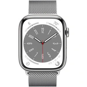 Смарт-часы Apple Watch Series 8 GPS + Cellular 41mm Silver Stainless Steel Case with Silver Milanese Loop (MNJ73/MNJ83)