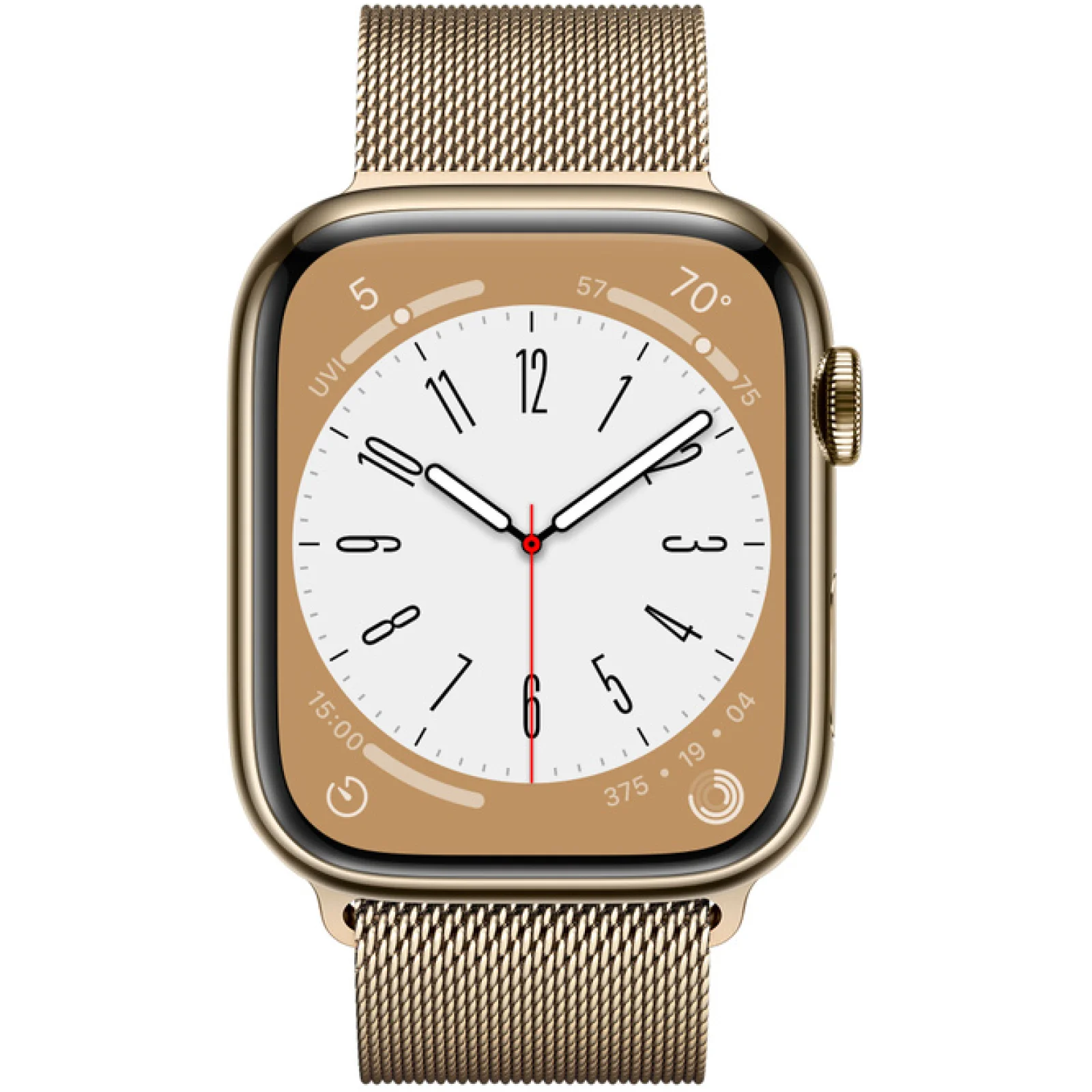 Смарт-годинник Apple Watch Series 8 GPS + Cellular 45mm Gold Stainless Steel Case with Gold Milanese Loop (MNKP3/MNKQ3)
