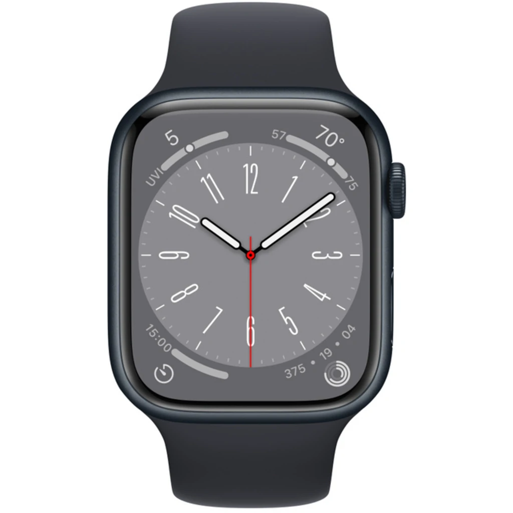 Смарт-годинник Apple Watch Series 8 GPS 41mm Midnight Aluminum Case with Midnight Sport Band S/M (MNU73)