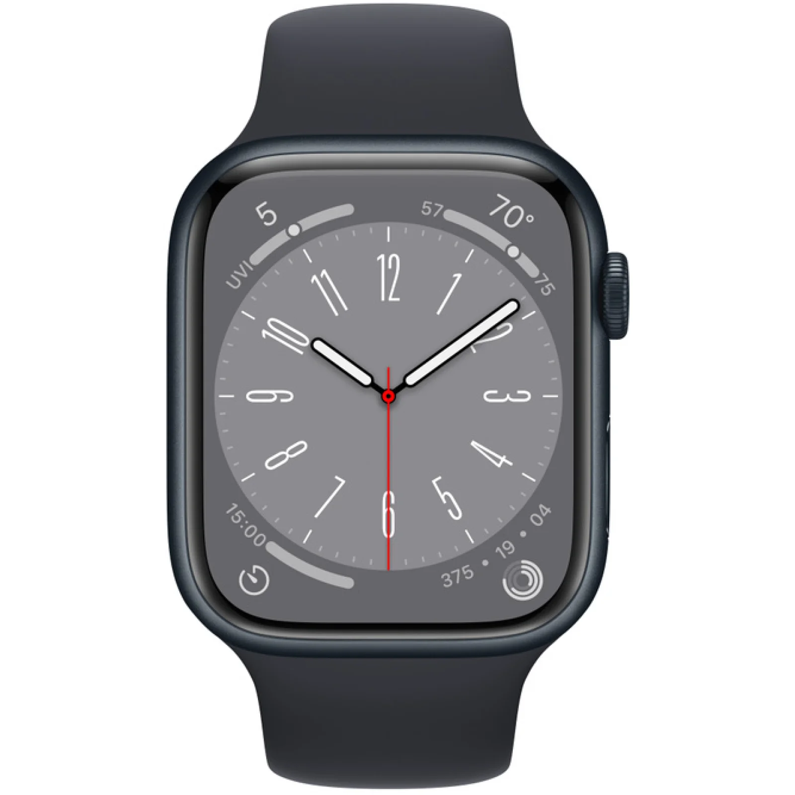 Смарт-годинник Apple Watch Series 8 GPS 45mm Midnight Aluminum Case with Midnight Sport Band S/M (MNUJ3)