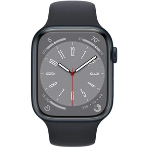 Смарт-годинник Apple Watch Series 8 GPS 41mm Midnight Aluminum Case with Midnight Sport Band S/M (MNU73)