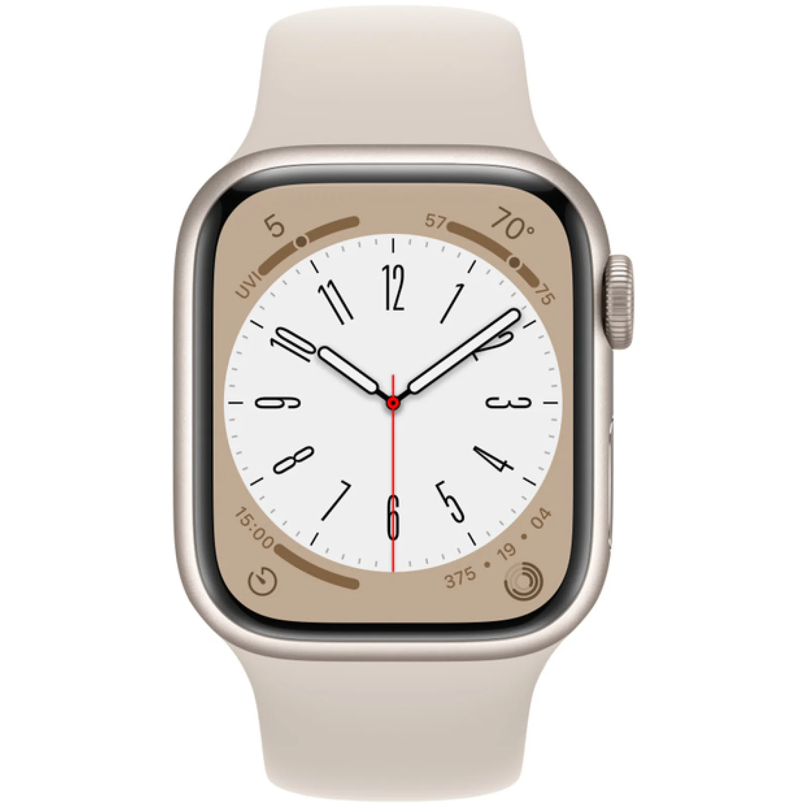 Смарт-годинник Apple Watch Series 8 GPS 45mm Starlight Aluminum Case with Starlight Sport Band M/L (MNP93)