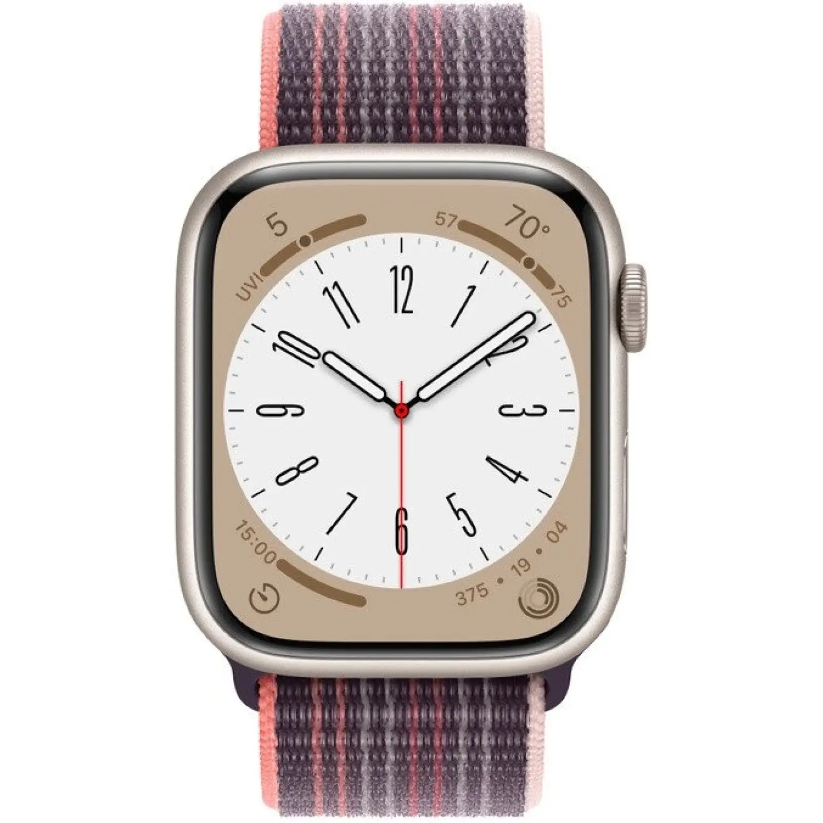 Смарт-годинник Apple Watch Series 8 GPS 41mm Starlight Aluminum Case with Elderberry Sport Loop (MNPD3)