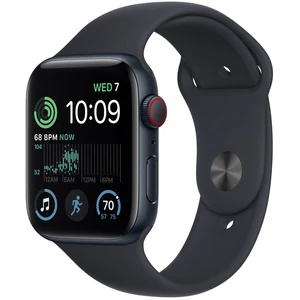 Смарт-годинник Apple Watch SE 2 GPS + Cellular 44mm Midnight Aluminum Case with Midnight Sport Band M/L (MRH93, MRH73)