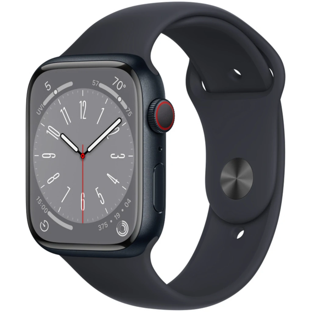 Смарт-годинник Apple Watch Series 8 GPS + Cellular 41mm Midnight Aluminum Case with Midnight Sport Band (MNHV3)