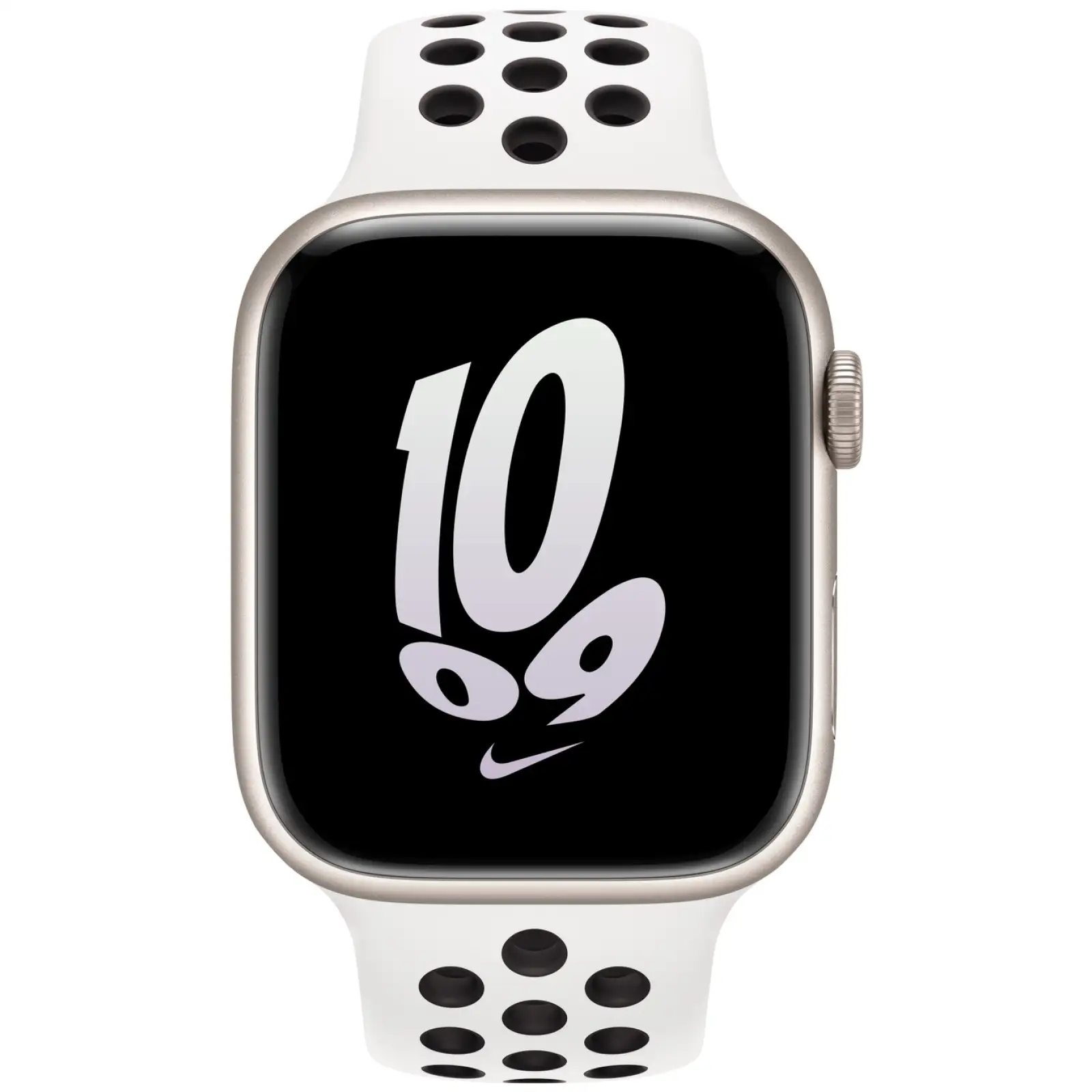 Смарт-годинник Apple Watch Nike Series 8 GPS 45mm Starlight Aluminum Case with Summit White/Black Nike Sport Band (MPH13)