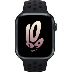 Смарт-годинник Apple Watch Nike Series 8 GPS 41mm Midnight Aluminum Case with Black/Black Nike Sport Band (MPGN3)
