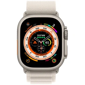 Смарт-годинник Apple Watch Ultra GPS + Cellular 49mm Titanium Case with Starlight Alpine Loop Medium (MQF03/MQFR3)