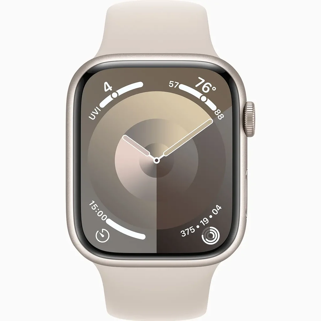 Смарт-часы Apple Watch Series 9 GPS 45mm Starlight Aluminum Case with Starlight Sport Band M/L (MR973)