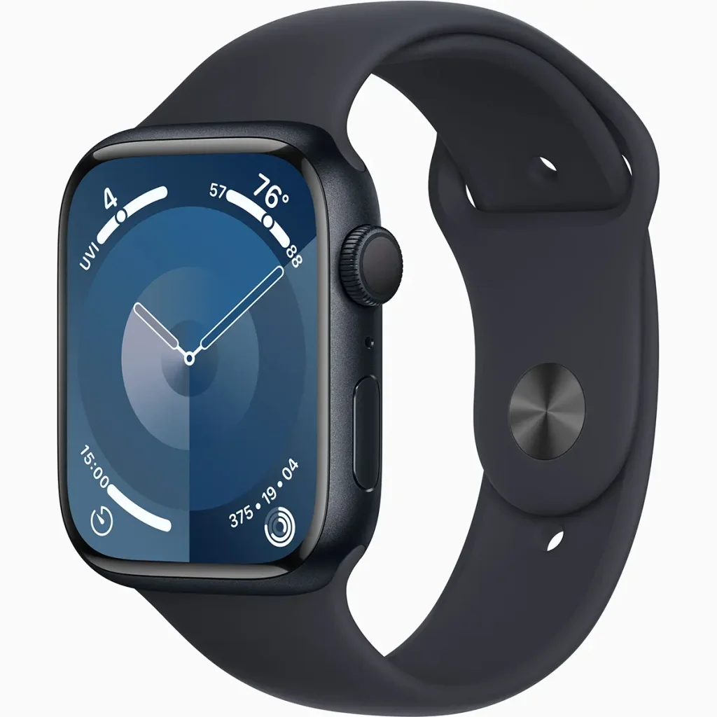 Смарт-часы Apple Watch Series 9 GPS 41mm Midnight Aluminum Case with Midnight Sport Band M/L (MR8X3)