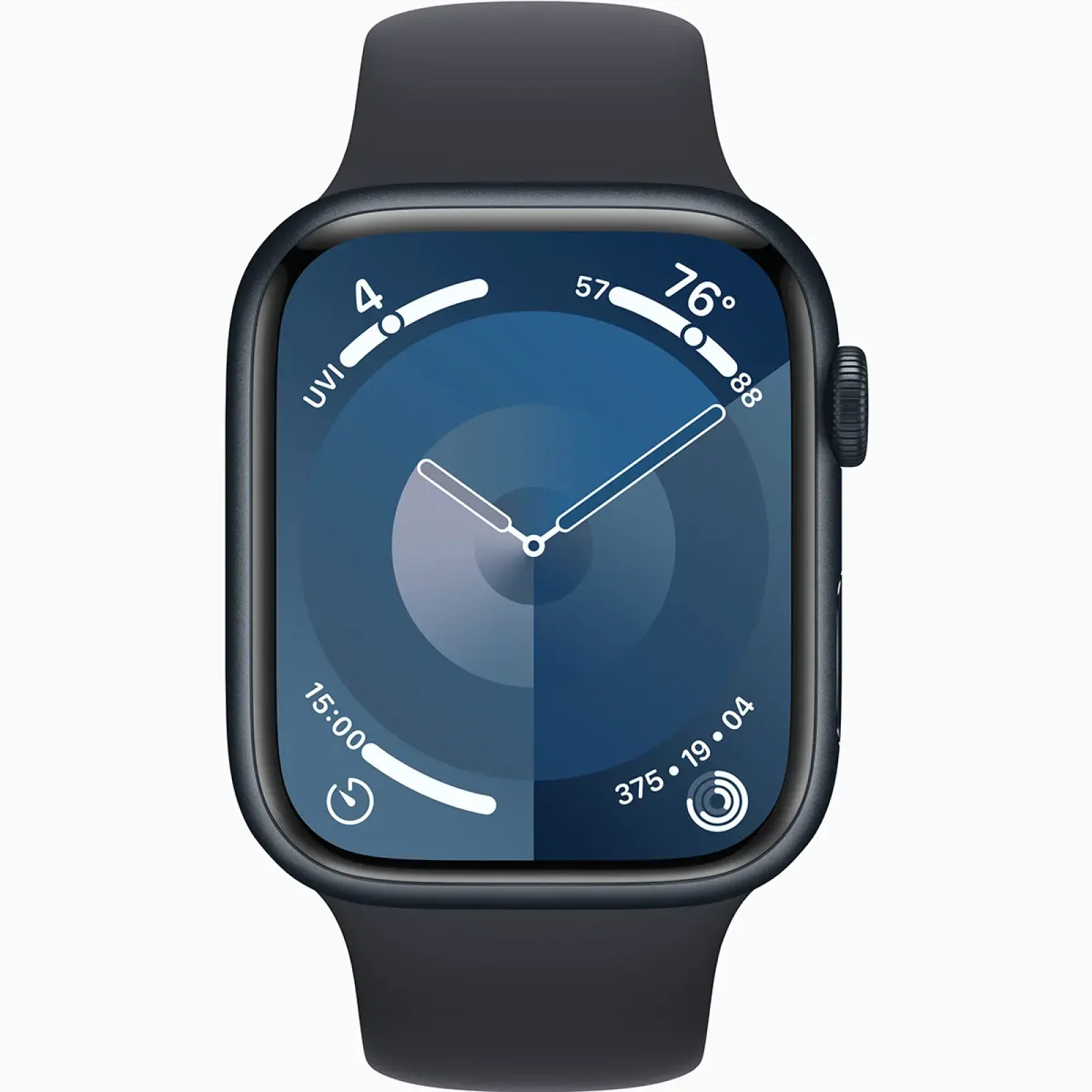 Смарт-часы Apple Watch Series 9 GPS 41mm Midnight Aluminum Case with Midnight Sport Band M/L (MR8X3)