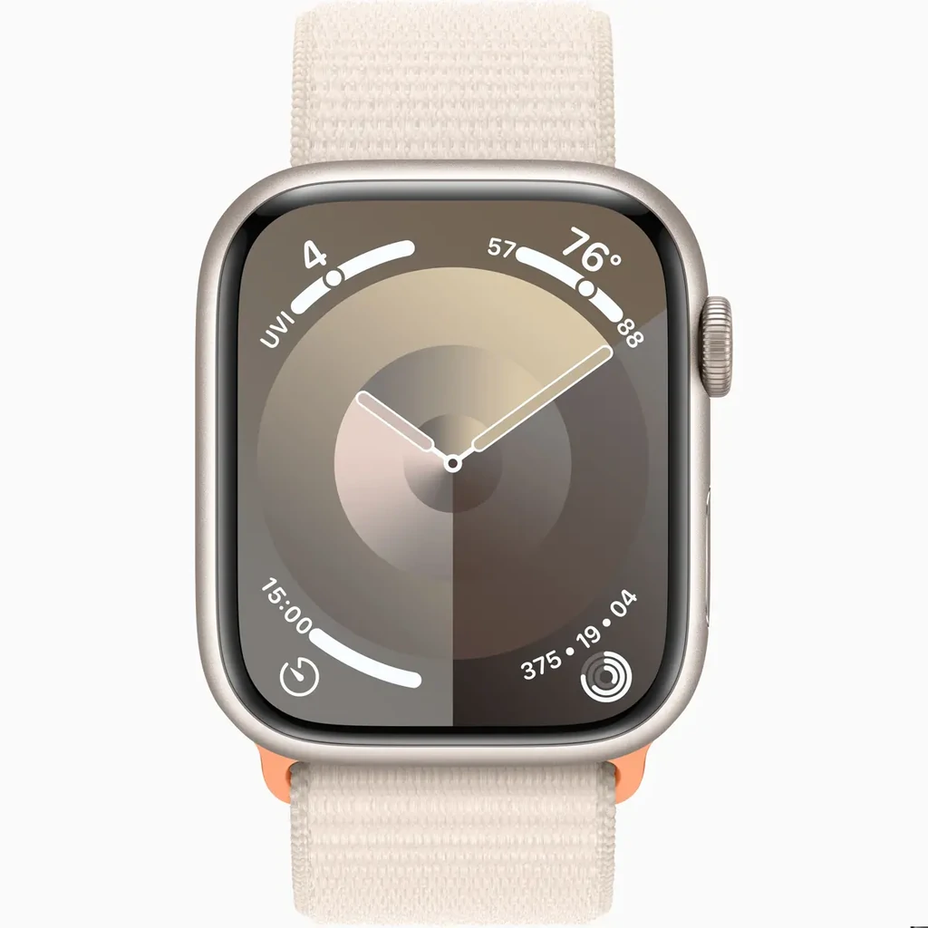 Смарт-годинник Apple Watch Series 9 GPS 45mm Starlight Aluminum Case with Starlight Sport Loop (MR983)