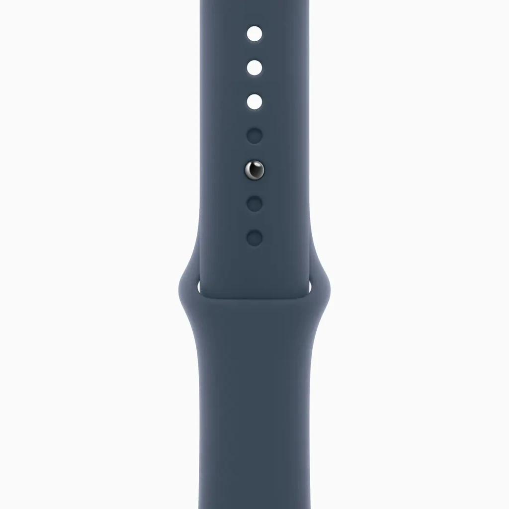 Смарт-годинник Apple Watch Series 9 GPS 45mm Silver Aluminum Case with Storm Blue Sport Band M/L (MR9E3)