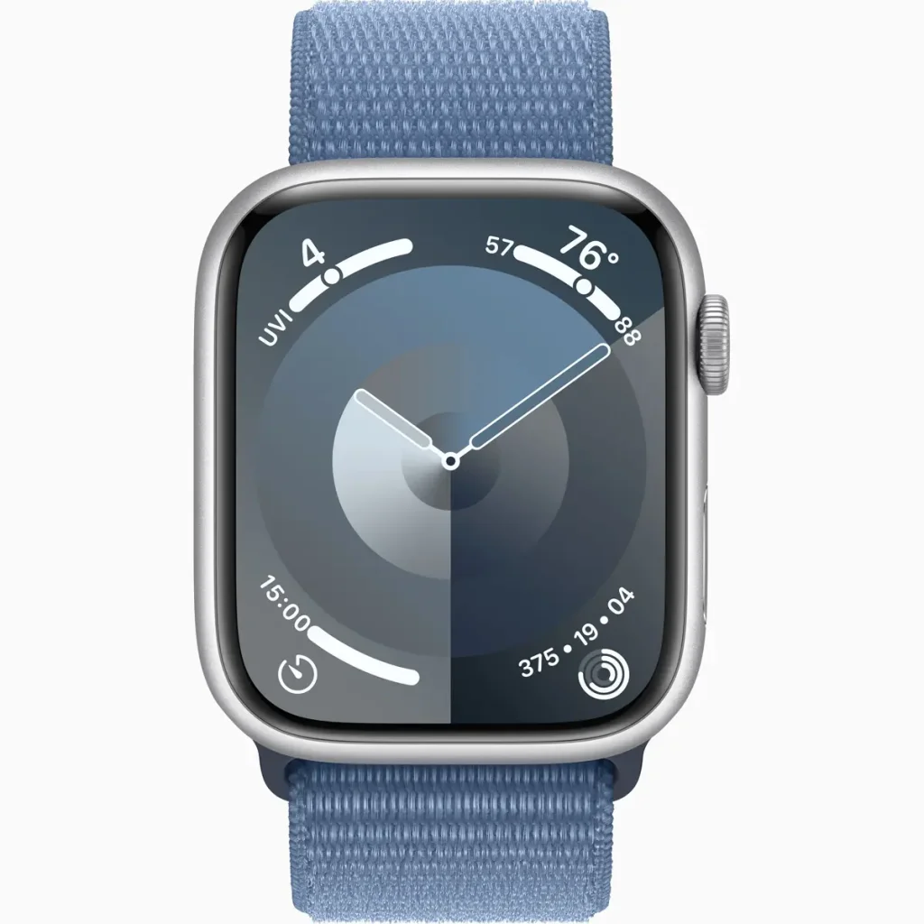 Смарт-годинник Apple Watch Series 9 GPS 41mm Silver Aluminum Case with Winter Blue Sport Loop (MR923)