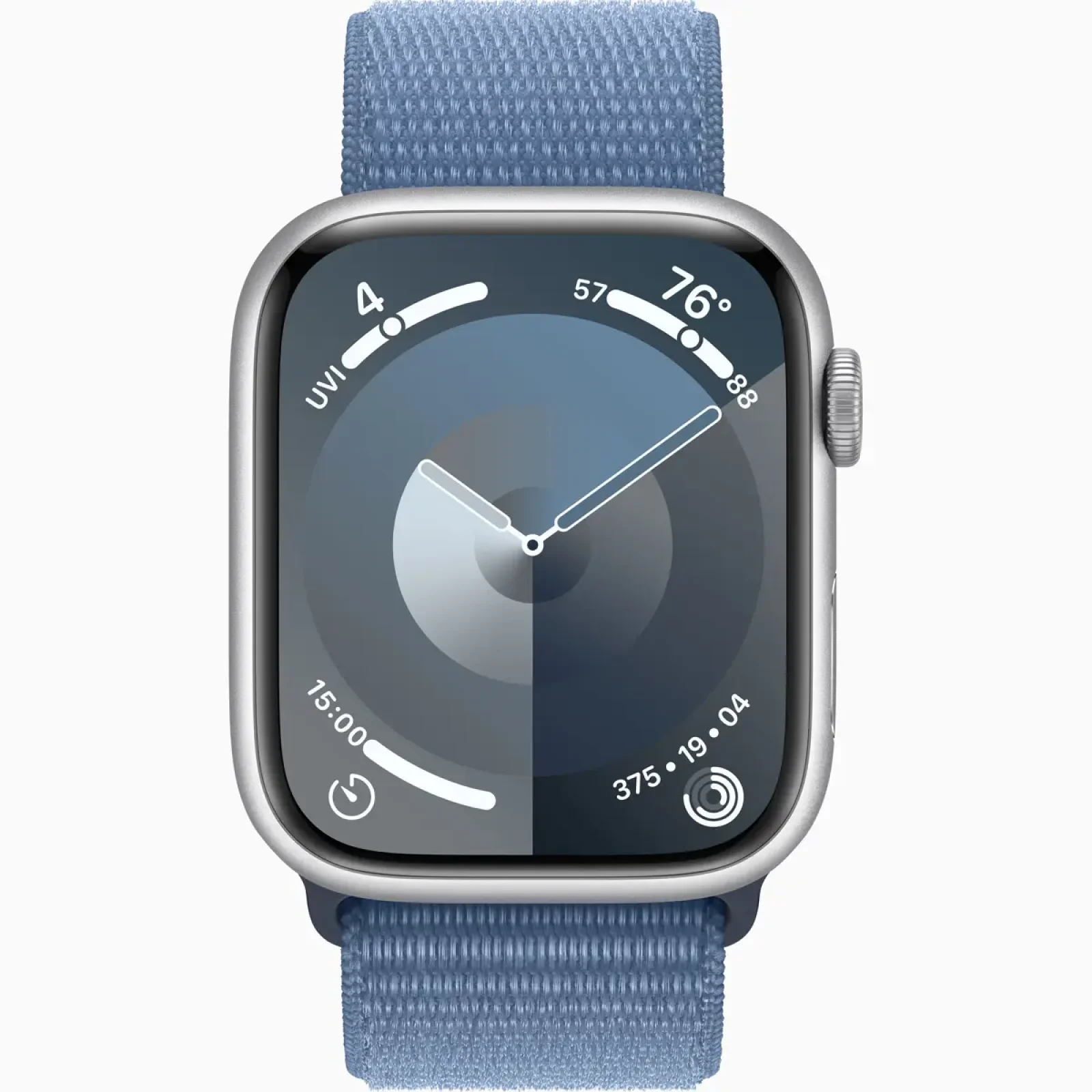 Смарт-часы Apple Watch Series 9 GPS 41mm Silver Aluminum Case with Winter Blue Sport Loop (MR923)