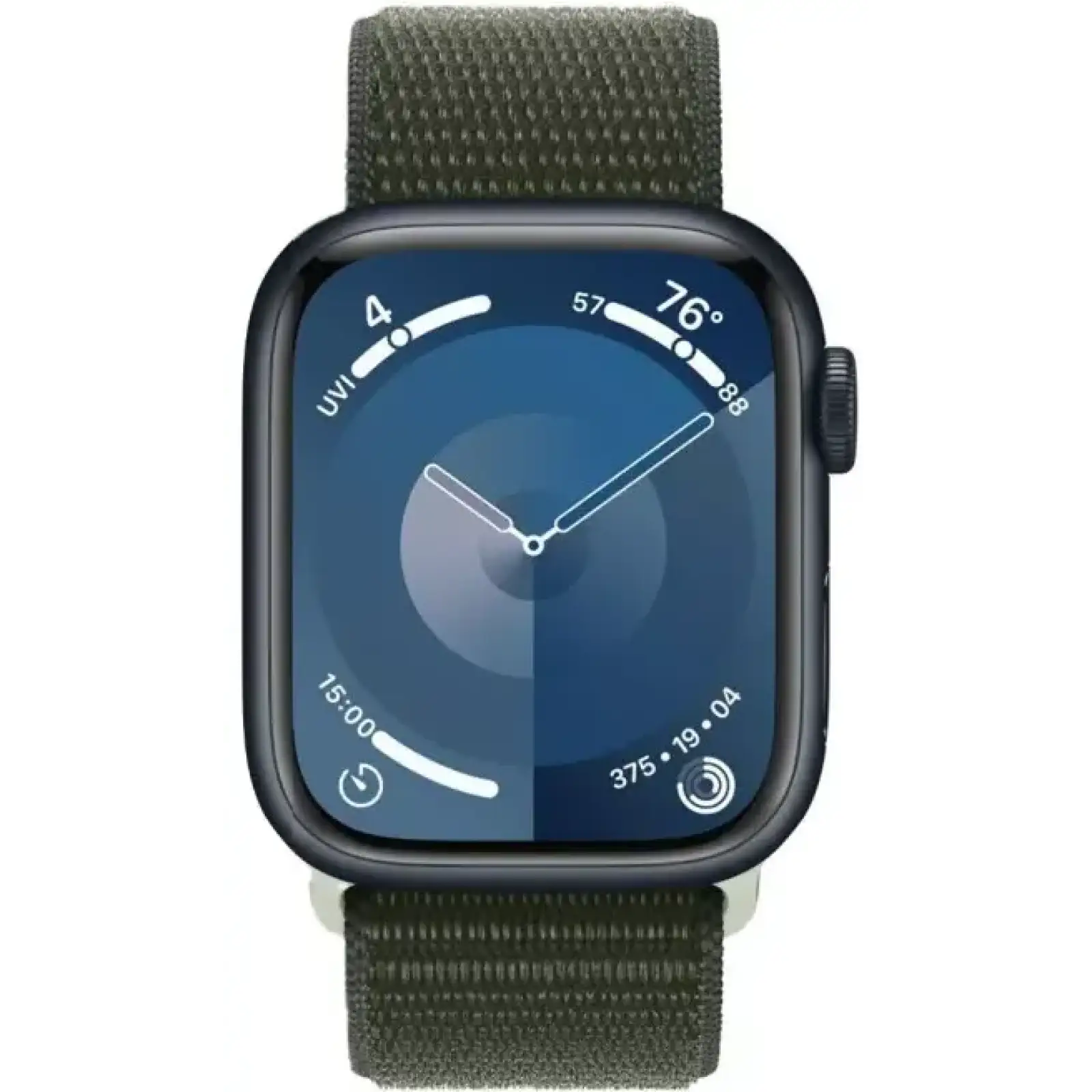 Смарт-часы Apple Watch Series 9 GPS 41mm Midnight Aluminum Case with Cypress Sport Loop (MR9L3, MT573)