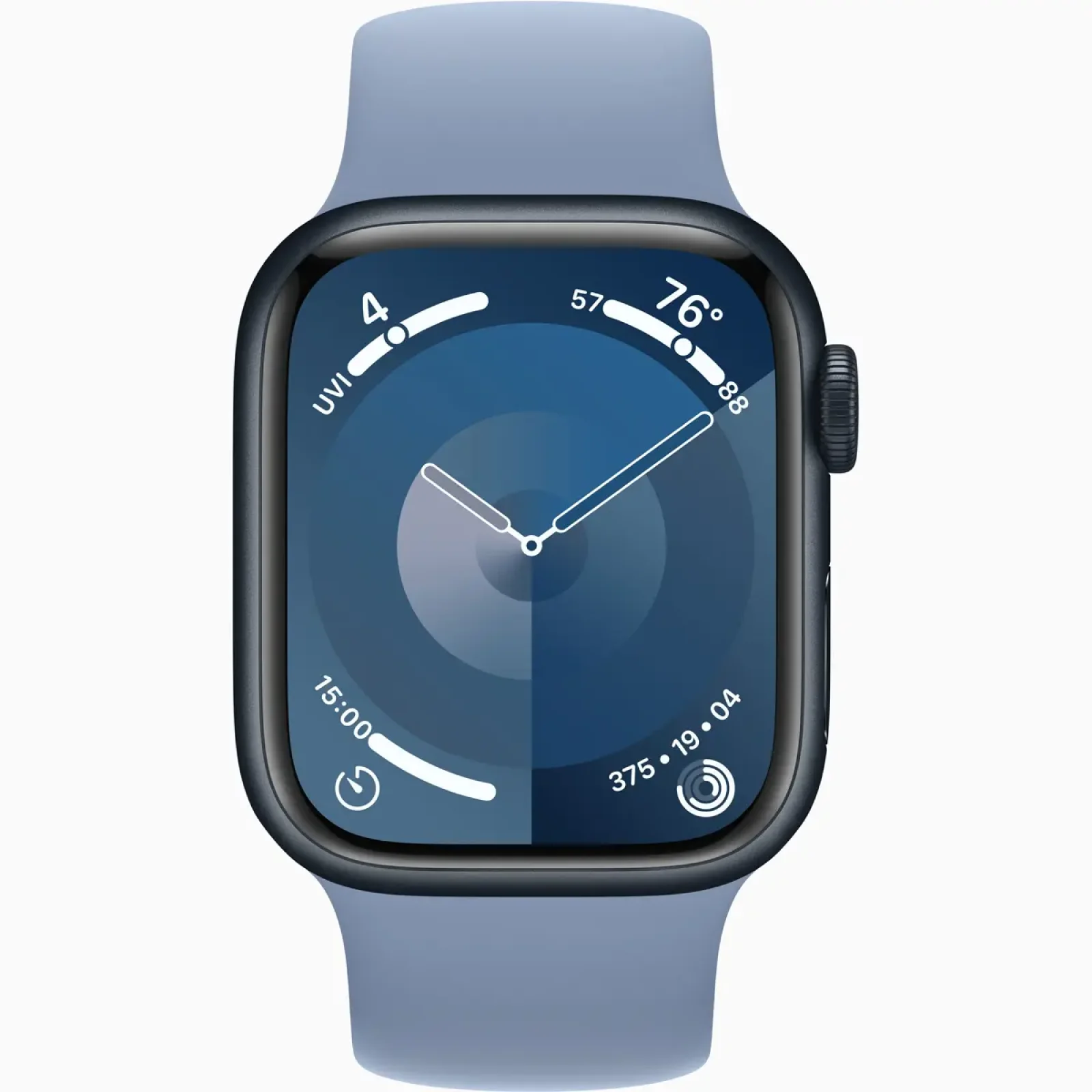 Смарт-годинник Apple Watch Series 9 GPS 41mm Midnight Aluminum Case with Winter Blue Solo Loop Size 3 (MR9L3, MTAD3)