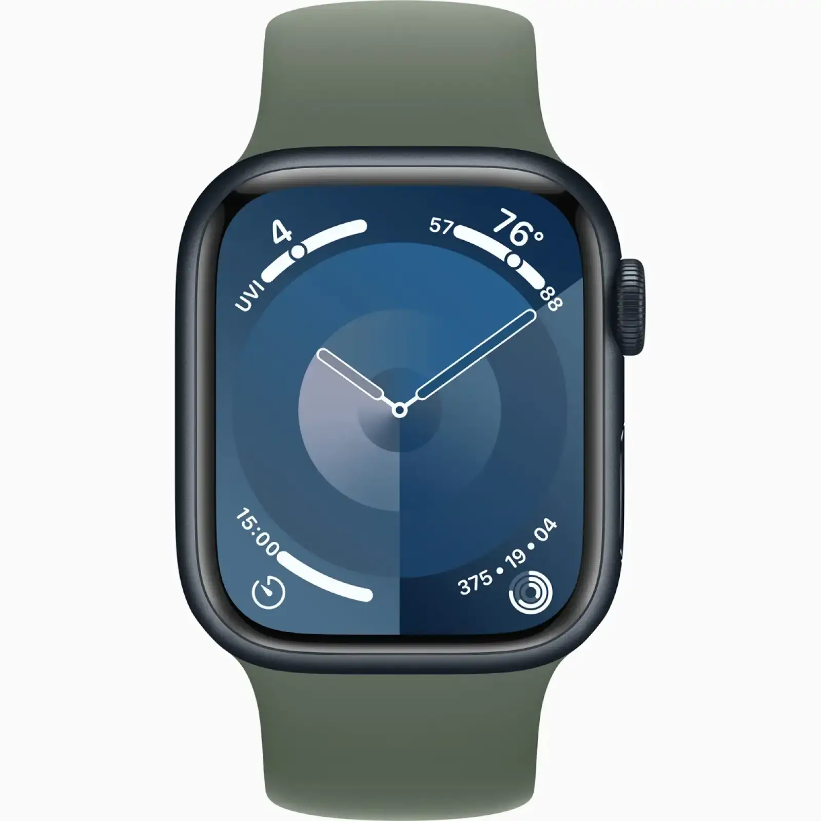 Смарт-часы Apple Watch Series 9 GPS 41mm Midnight Aluminum Case with Cypress Solo Loop Size 3 (MR9L3, MTE73)