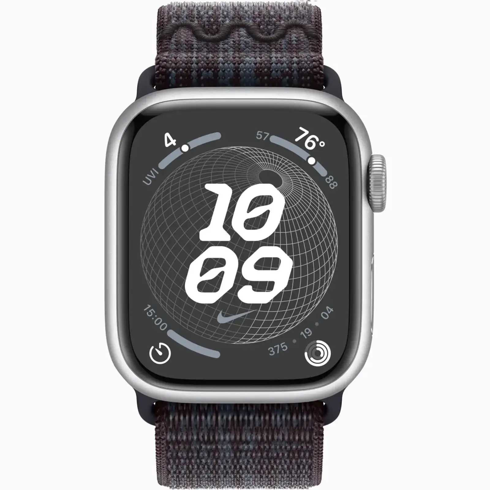 Смарт-годинник Apple Watch Series 9 GPS 41mm Silver Aluminum Case with Black/Blue Nike Sport Loop (MR9M3)