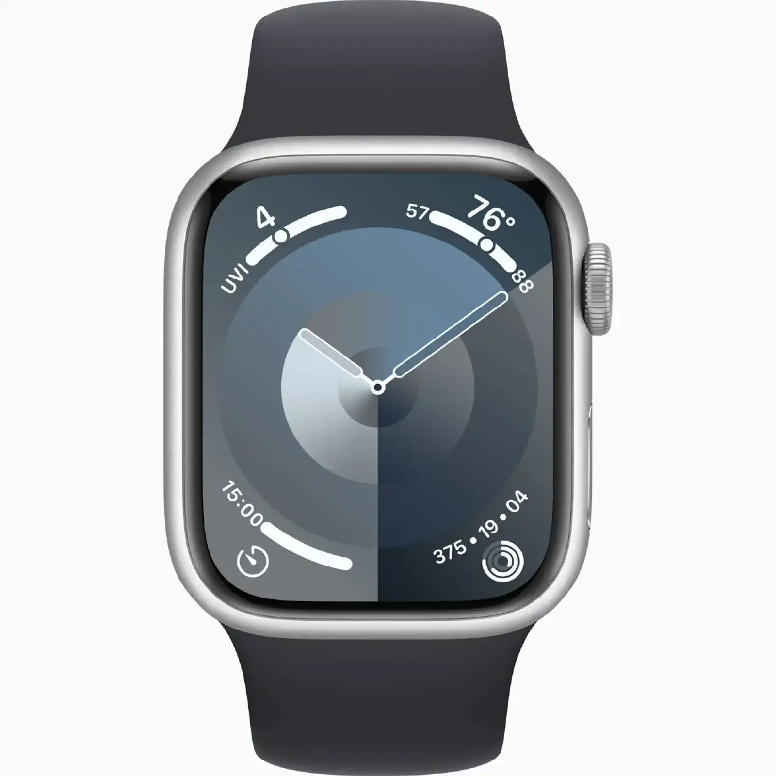 Смарт-годинник Apple Watch Series 9 GPS 41mm Silver Aluminum Case with Midnight Sport Band S/M (MR9M3, MT2R3)