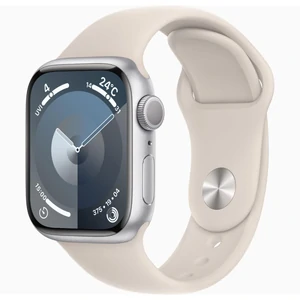 Смарт-часы Apple Watch Series 9 GPS 41mm Silver Aluminum Case with Starlight Sport Band S/M (MR9M3, MT2U3)