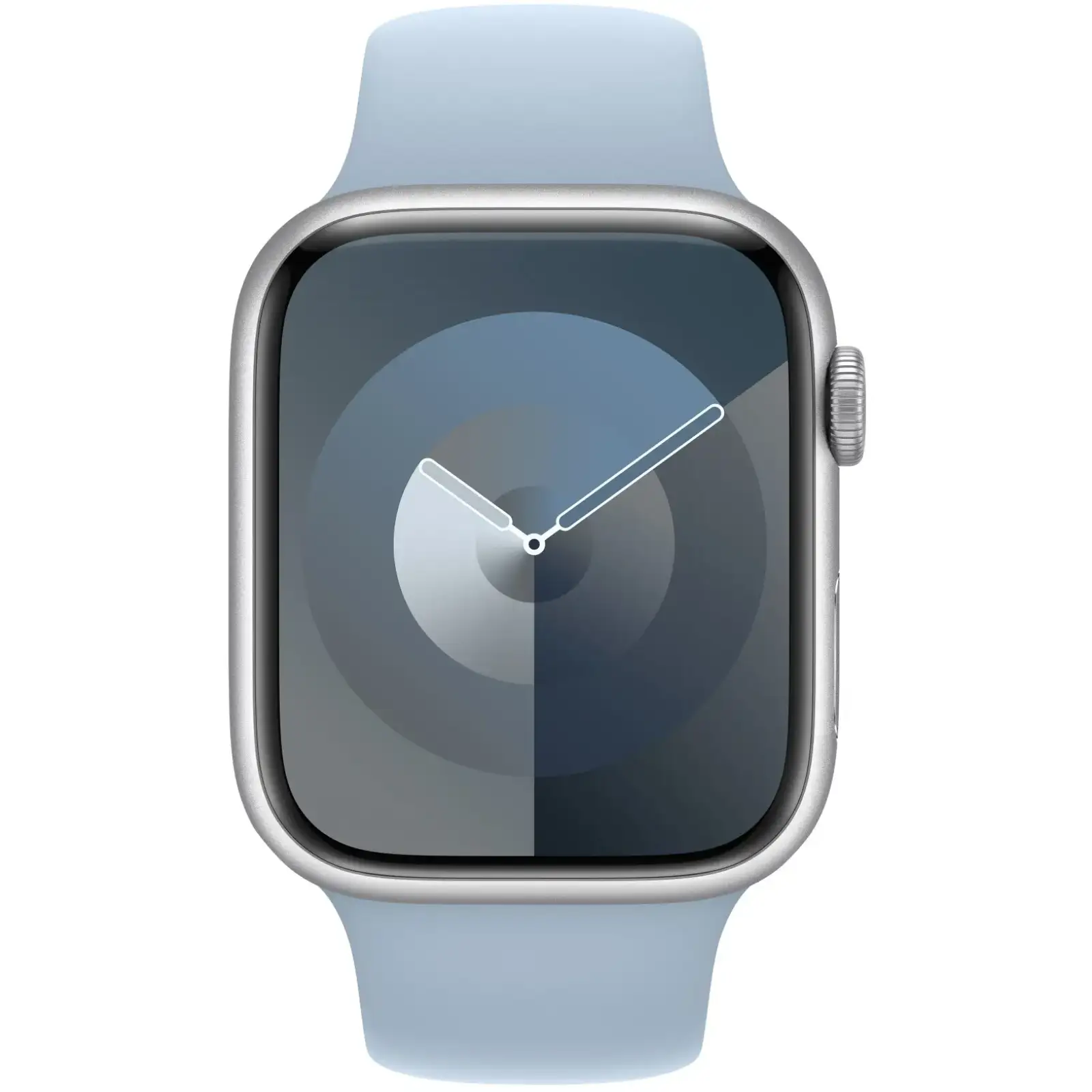 Смарт-часы Apple Watch Series 9 GPS 41mm Silver Aluminum Case with Light Blue Sport Band M/L (MR9M3, MWMN3)