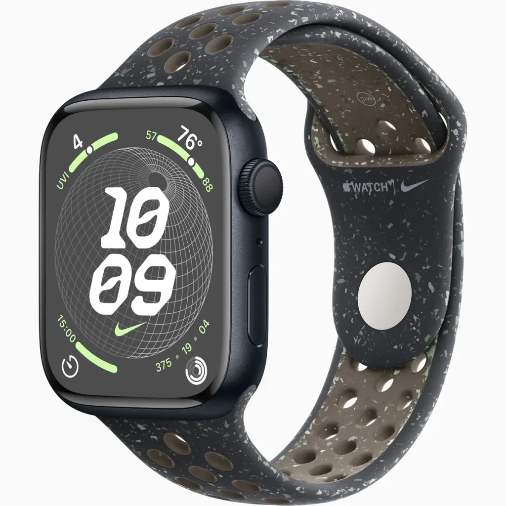 Смарт-годинник Apple Watch Series 9 GPS 41mm Midnight Aluminum Case with Midnight Sky Nike Sport Band M/L (MR9L3, MUUP3)