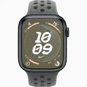 Смарт-годинник Apple Watch Series 9 GPS 45mm Midnight Aluminum Case with Cargo Khaki Nike Sport Band M/L (MR9Q3, MUVD3)