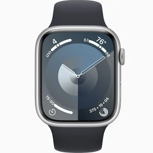 Смарт-часы Apple Watch Series 9 GPS 45mm Silver Aluminum Case with Midnight Sport Band (MR9R3, MT593)