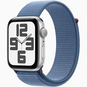 Смарт-часы Apple Watch SE GPS 44mm Silver Aluminum Case with Winter Blue Sport Loop (MREF3)