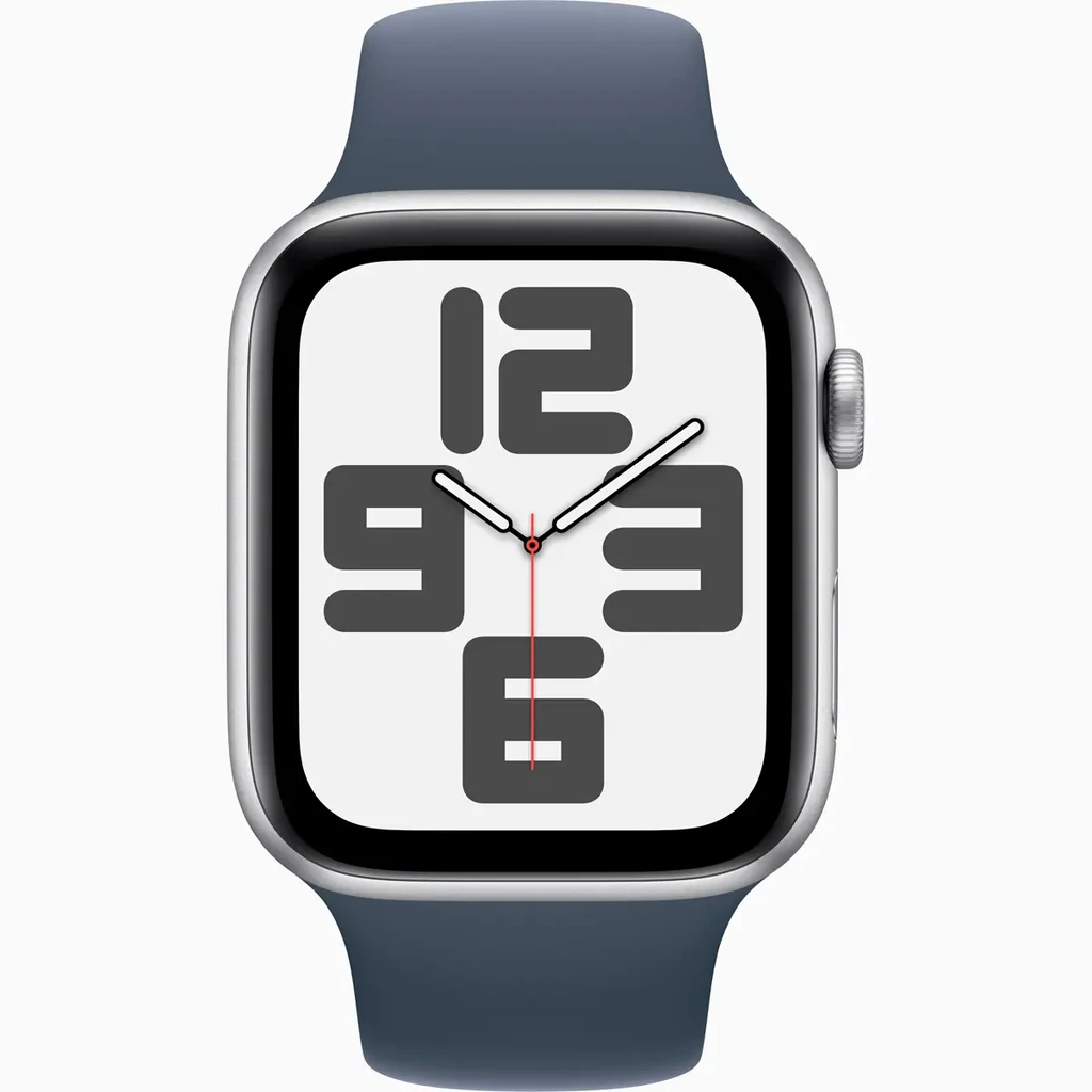 Смарт-часы Apple Watch SE GPS 40mm Silver Aluminum Case with Storm Blue Sport Band M/L (MRE23)