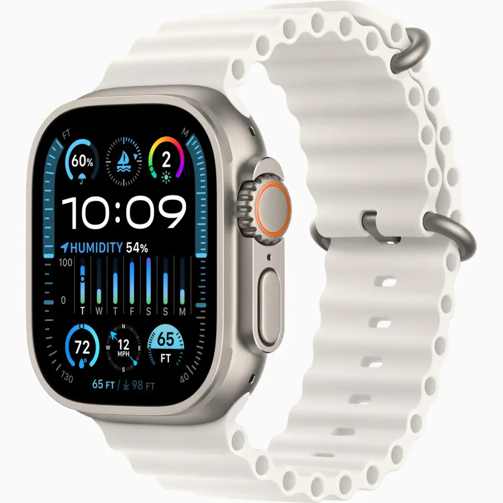 Смарт-годинник Apple Watch Ultra 2 GPS + Cellular 49mm Titanium Case with White Ocean Band (MREJ3)
