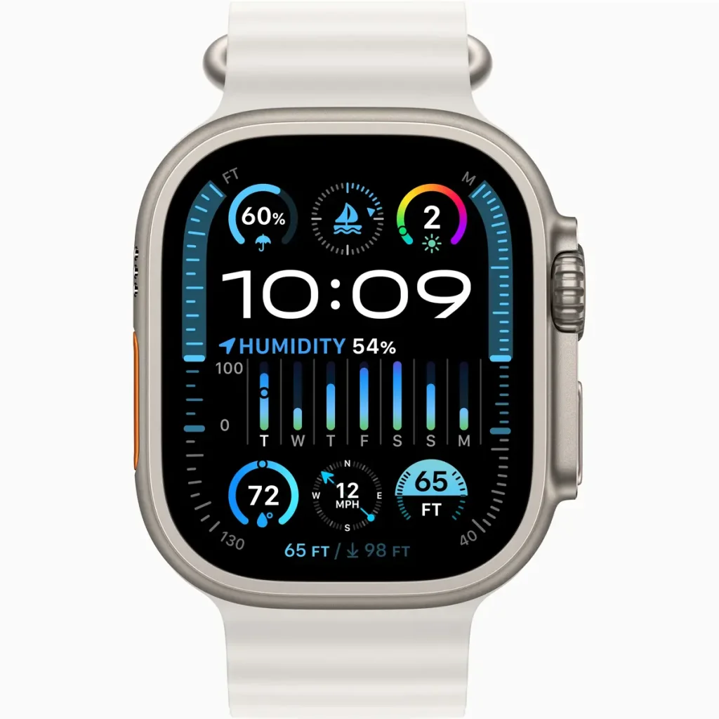 Смарт-годинник Apple Watch Ultra 2 GPS + Cellular 49mm Titanium Case with White Ocean Band (MREJ3)