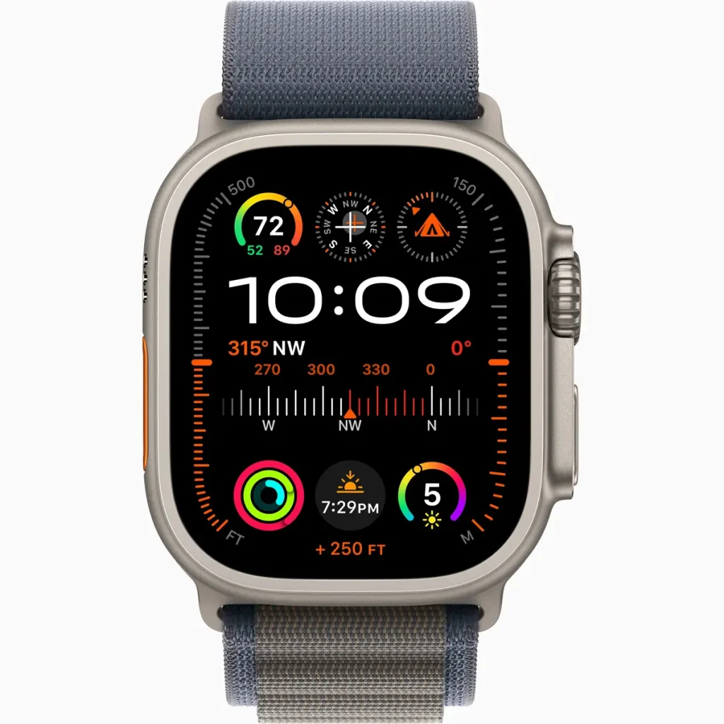 Смарт-годинник Apple Watch Ultra 2 GPS + Cellular 49mm Titanium Case with Blue Alpine Loop Small (MREK3/MRFA3)